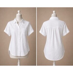 APRAW White Button Down XS Cotton Clean Girl Minimalist Capsule Wardrobe Shirt